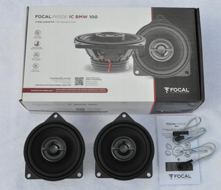 Głośniki samochodowe Focal IC BMW 100 100 mm 40W RMS Plug&amp;Play BMW – 2 szt.