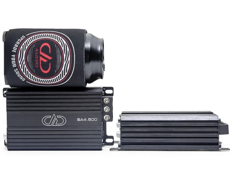 WZMACNIACZ SAMOCHODOWY 4-KANAŁOWY DD AUDIO SA4.500 4 X 75 W RMS KLASA D