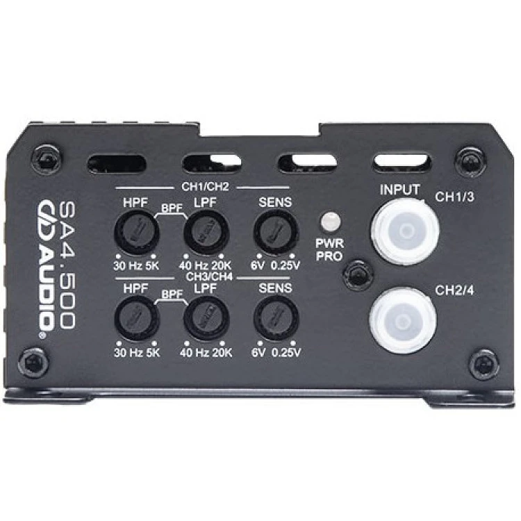 WZMACNIACZ SAMOCHODOWY 4-KANAŁOWY DD AUDIO SA4.500 4 X 75 W RMS KLASA D