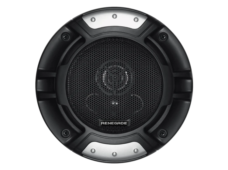 Renegade RX52 130 mm 4Ohm 160W współosiowe głośniki samochodowe z maskownicami do budżetowej modernizacji audio.