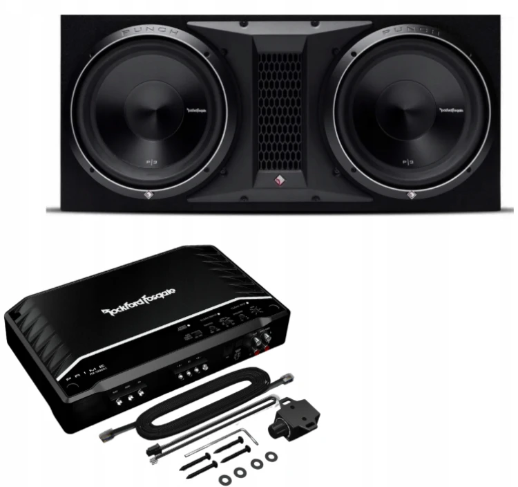 Rockford Fosgate Punch P3 2x12” z R2-1200X1 to zestaw subwooferowy 1200W RMS SPL car audio w obudowie bass reflex zapewniający bardzo mocny, głęboki i kontrolowany bas do systemów high power.
