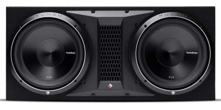 Rockford Fosgate Punch P3 2x12” z R2-1200X1 to zestaw subwooferowy 1200W RMS SPL car audio w obudowie bass reflex zapewniający bardzo mocny, głęboki i kontrolowany bas do systemów high power.
