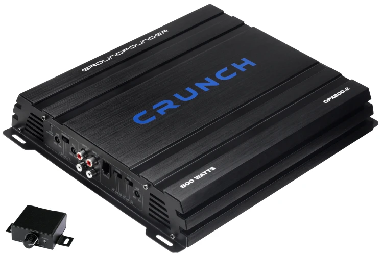 Excursion SX.v2-10S4 z Crunch GPX800.2 to zestaw car audio 25 cm, zapewniający mocny i kontrolowany bas w samochodzie.